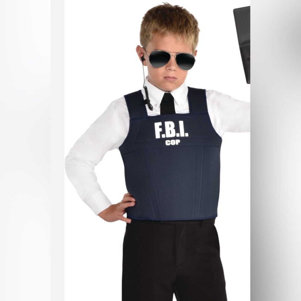 Kids F.B.I. Agent Halloween Costume Ages (5-10)